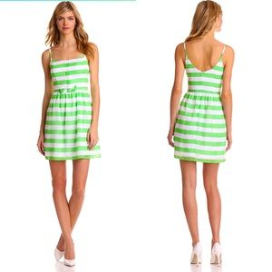 Lilly Pulitzer Antonia Mini Striped Dress Green/White Size 8 NEW